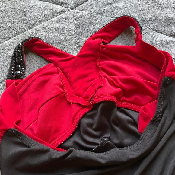 vintage y2k Studio Y red and black beaded tank top size medium - Picture 6 of 8